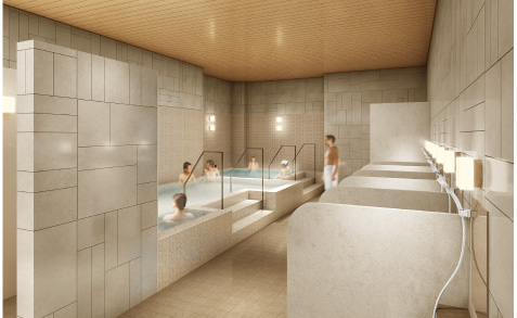 男性用浴室（サウナ・水風呂あり）