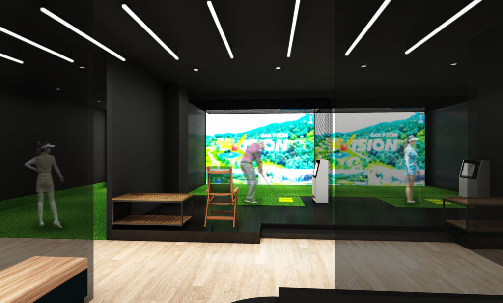 フィットネスクラブ東京ドーム 柏の葉店 少人数制ゴルフスクールのレッスン風景