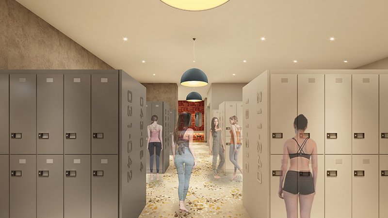 女性用ロッカー